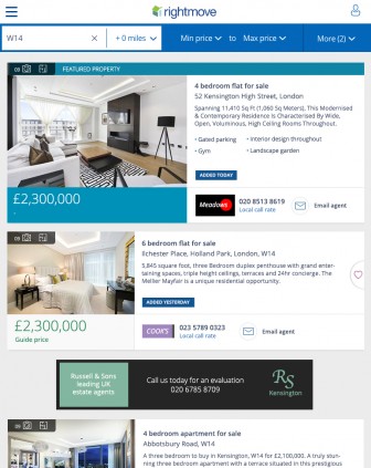 Mock-up of how Rightmove's new site may look